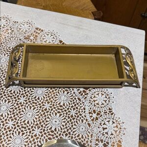 Elegant Gold Decorative metal iron candle holder brick Tray